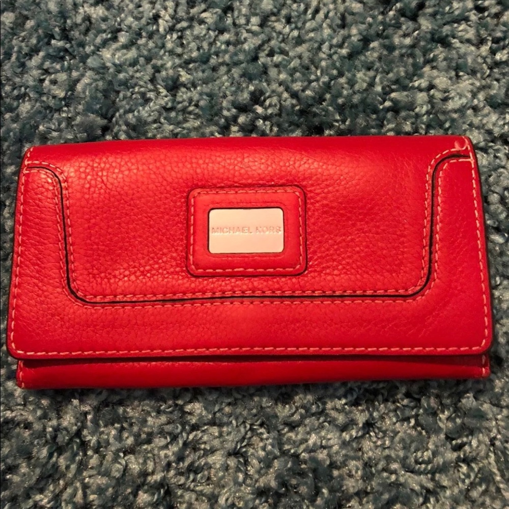 Red Michael Kors wallet